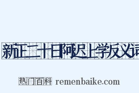 新正二十日阿迟上学反义词是什么意思的图片